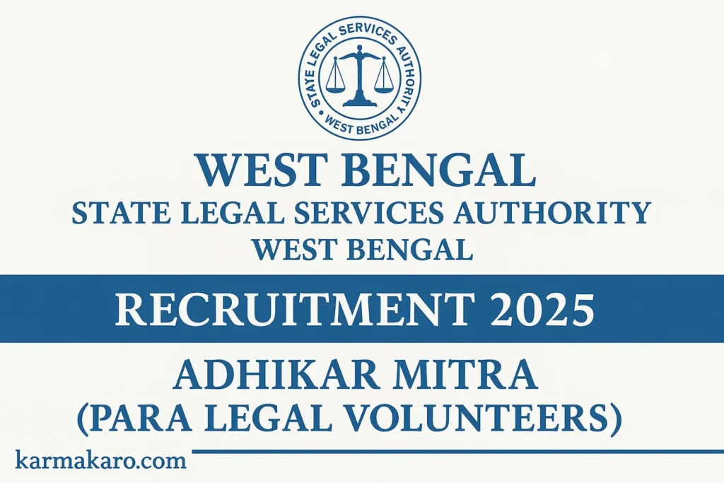 WBSLSA Adhikar Mitra Recruitment 2025