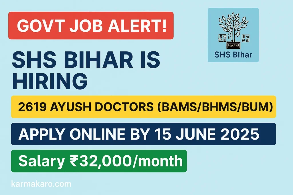 SHS Bihar AYUSH Doctor Recruitment 2025