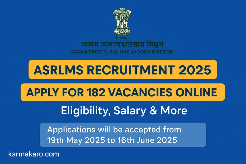 ASRLMS Recruitment 2025: Apply for 182 Vacancies Online – Eligibility, Salary & More