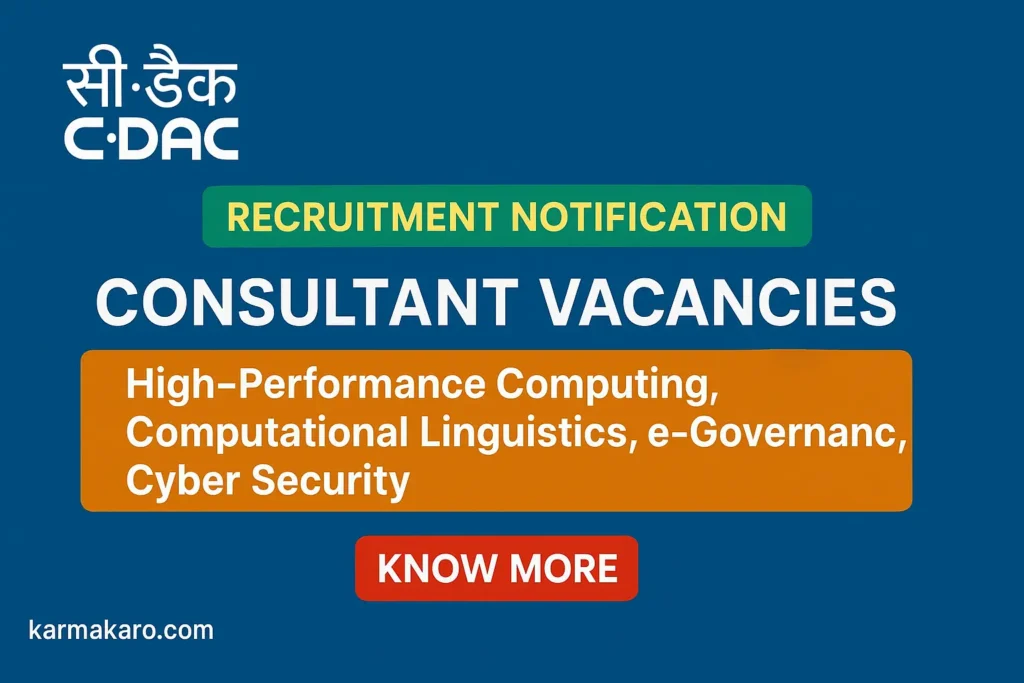 C-DAC Pune Consultant Recruitment 2025: Apply Online for High-Paying Roles