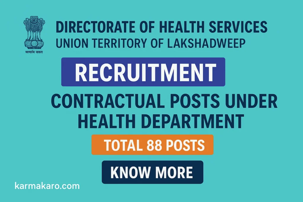 Lakshadweep Health Department Recruitment 2025: Apply for Nursing Officers, Pharmacists, Technicians & More