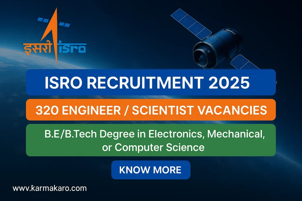 ISRO Scientist/Engineer Recruitment 2025: Apply Online for 320 Vacancies