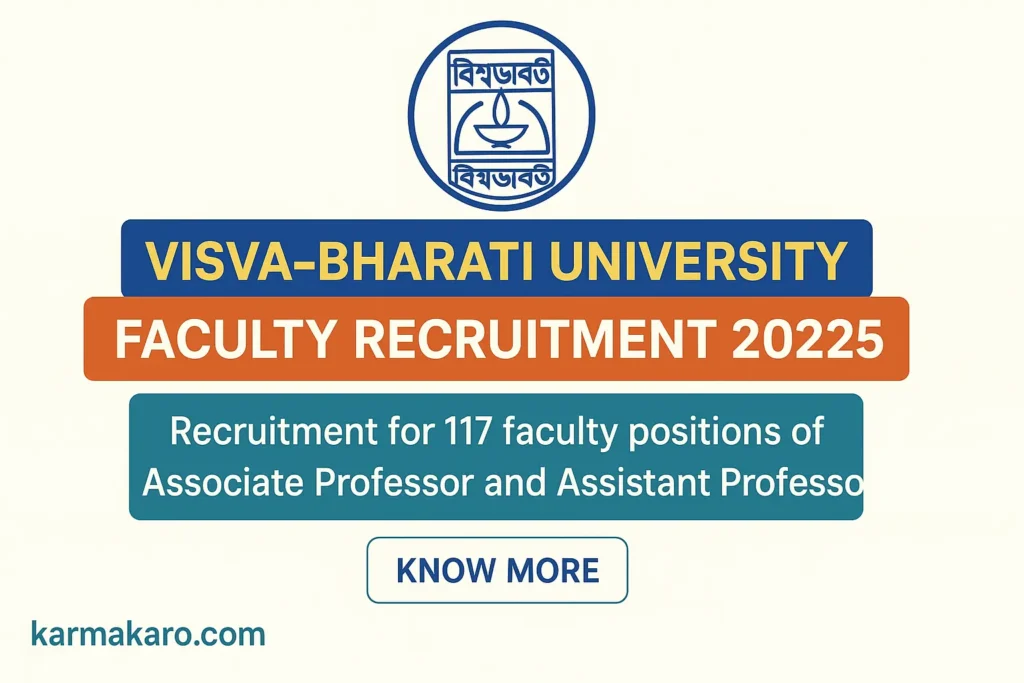 Visva Bharati University Recruitment 2025: Apply Online for 117 Associate & Assistant Professor Posts
