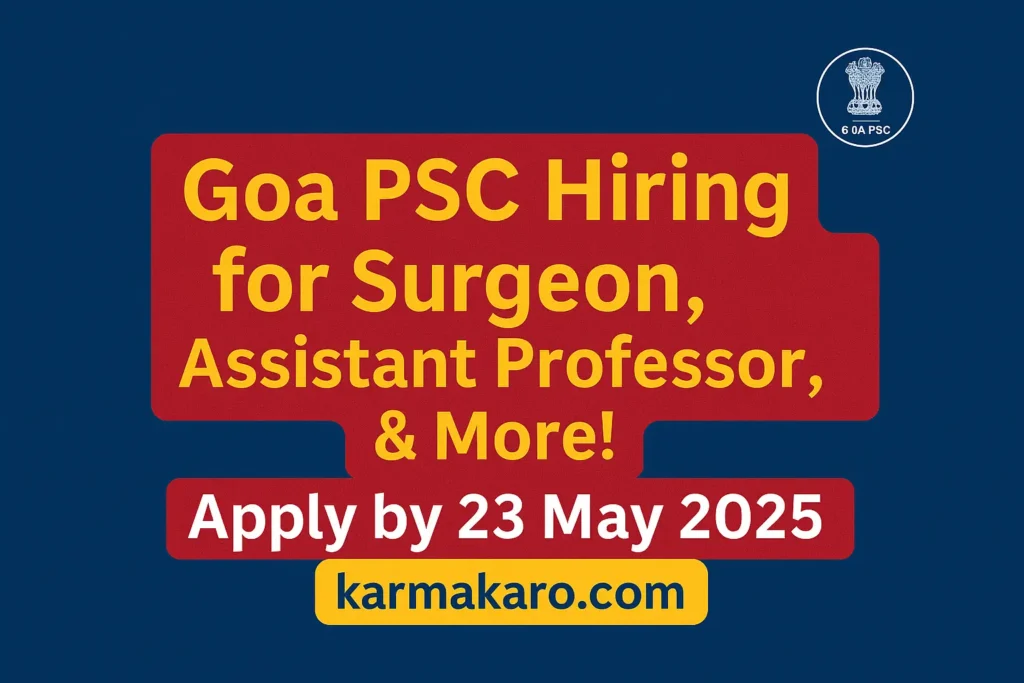 Goa GPSC Recruitment 2025