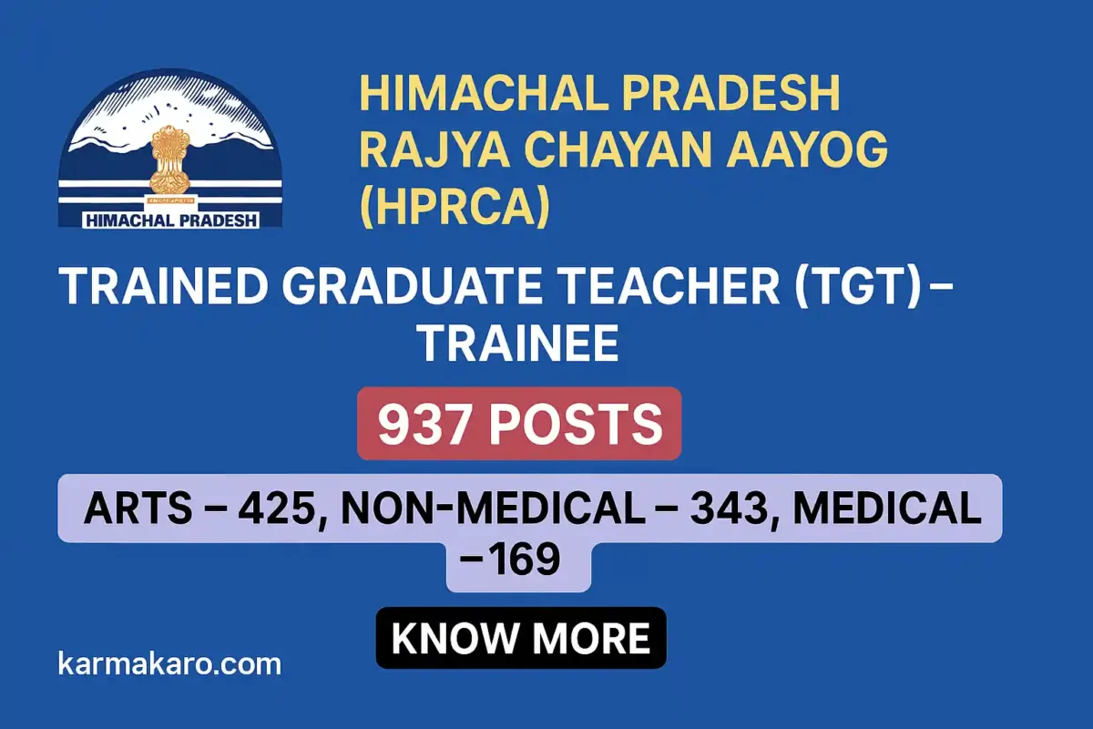 HPRCA TGT Recruitment 2025