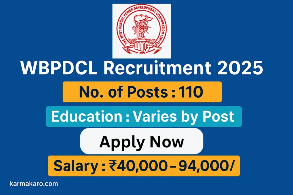 WBPDCL Recruitment 2025