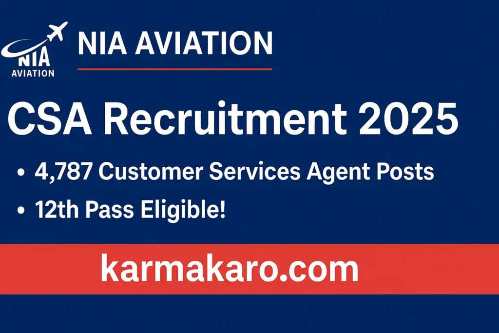 NIA Aviation CSA Recruitment 2025