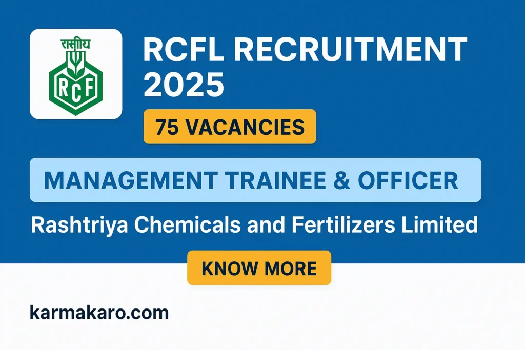 RCFL Recruitment 2025: Apply Online for 75 post