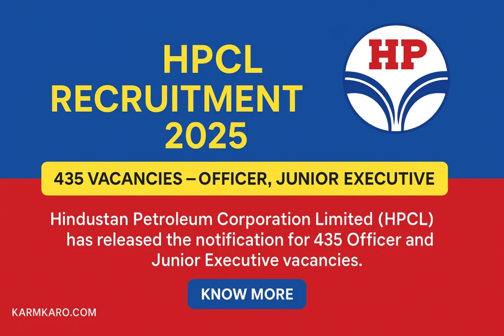 HPCL Recruitment 2025: Apply Online for 435 Officer & Junior Executive Posts