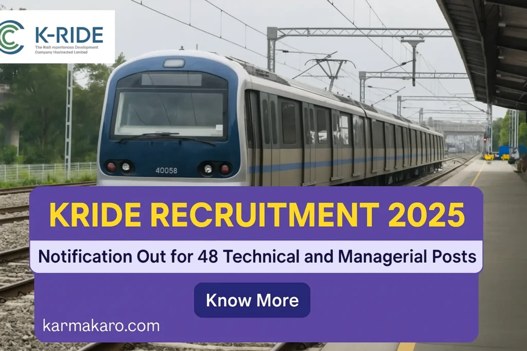 KRIDE Recruitment 2025: Apply Online for 48 Posts in Bengaluru Suburban Railway Project