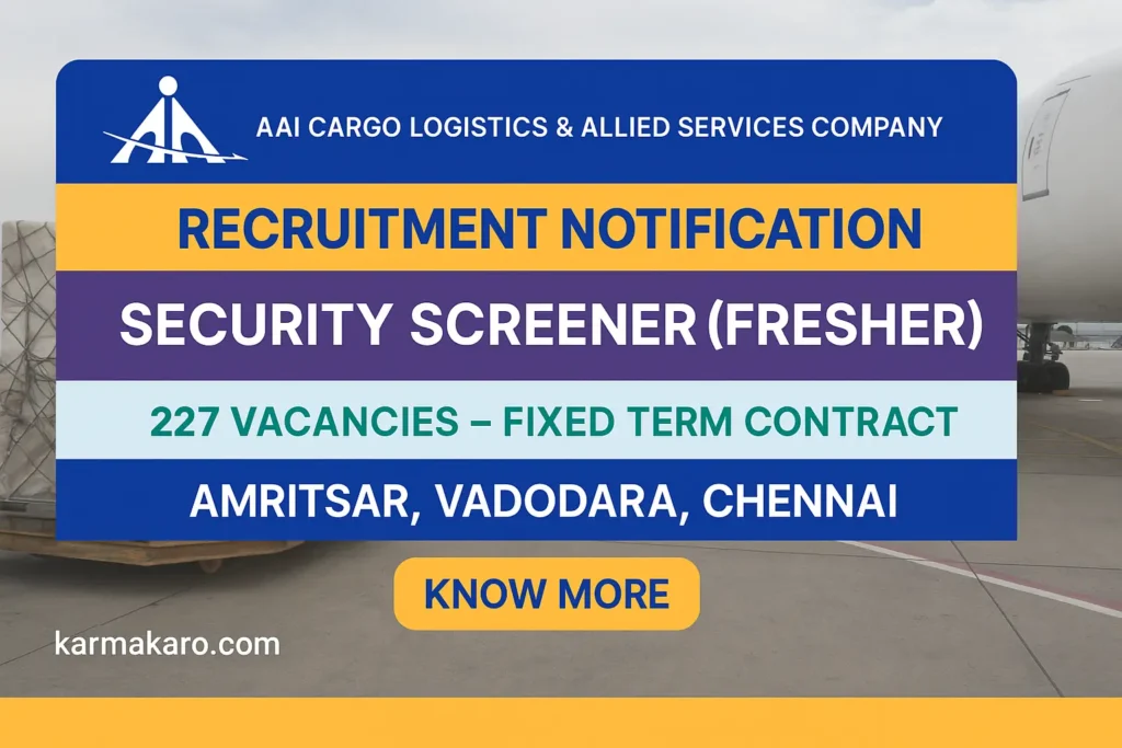 AAICLAS Security Screener Recruitment 2025: Apply Online for 227 Fresher Posts