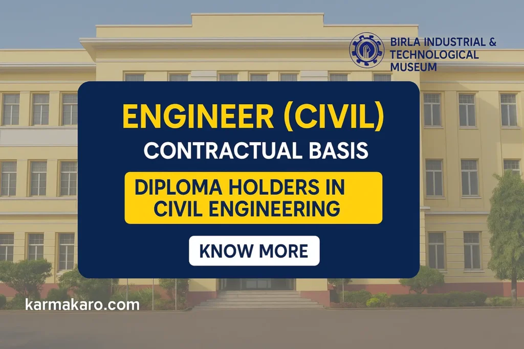 BITM Engineer (Civil) Recruitment 2025 Apply for Contractual Civil Engineer Position