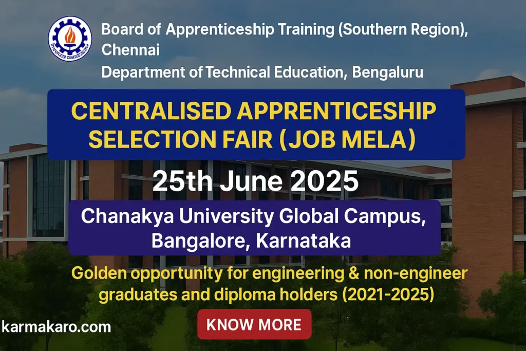 BOAT Apprenticeship Fair 2025 at Chanakya University Walk-in Job Mela on 25th June