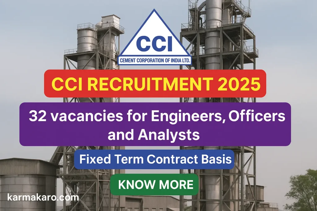 CCI Recruitment 2025 Apply Now for 32 Engineer and Officer Posts on Fixed-Term Contract