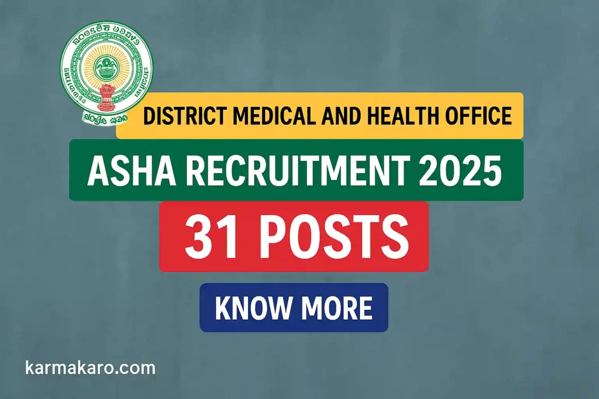 DMHO Nandyal ASHA Recruitment 2025 Notification Out for 31 Posts
