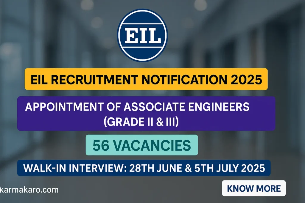 EIL Recruitment 2025 Apply for 56 Associate Engineer Posts