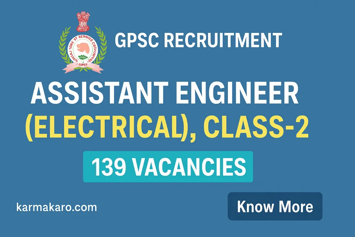GPSC AEE Recruitment 2025 - 139 Assistant Engineer (Electrical) Vacancies Apply Online Now