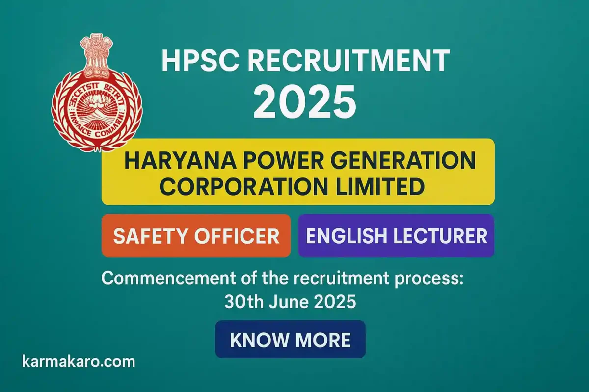HPGCL Recruitment 2025 Apply Online for Safety Officer & English Lecturer Posts