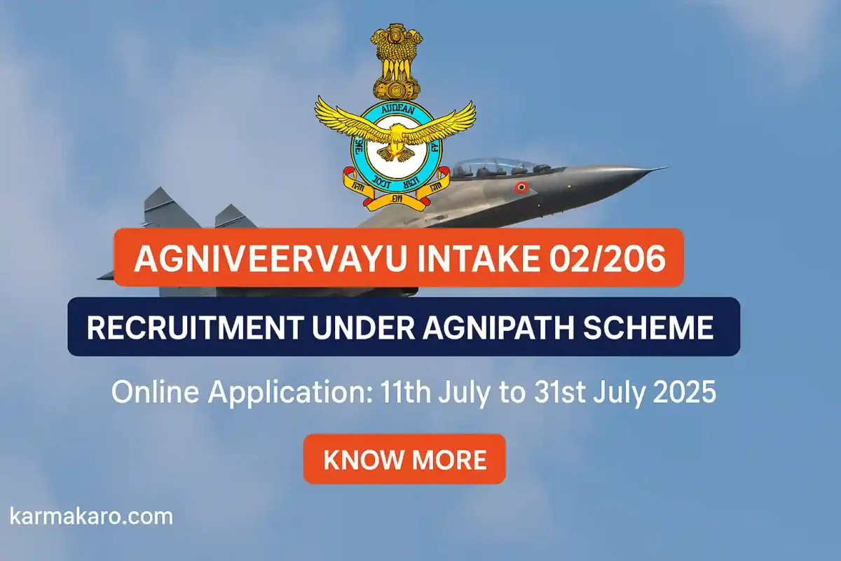 Indian Air Force Agniveervayu Recruitment 022026 - Apply Online for Airforce Agniveer Posts