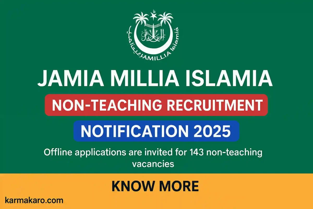 JMI Non-Teaching Recruitment 2025 Apply Offline for 143 Posts