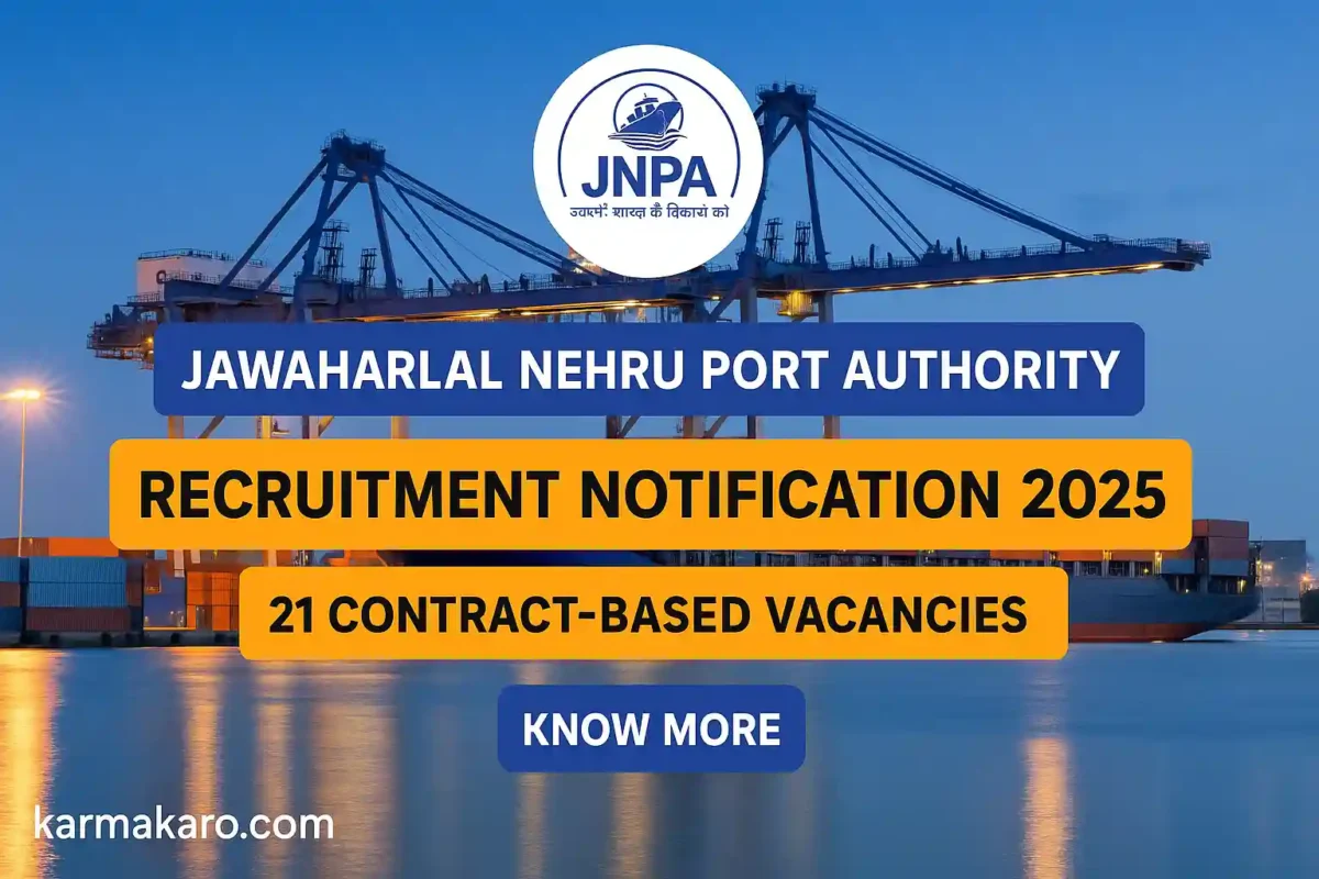 JNPA Recruitment 2025 Apply for 21 Contract Posts Including IT, Engineer, CSR, and More Last Date 22 July