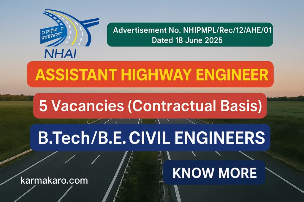 NHIPMPL Assistant Highway Engineer Recruitment 2025 – Apply for Civil Engineering Jobs