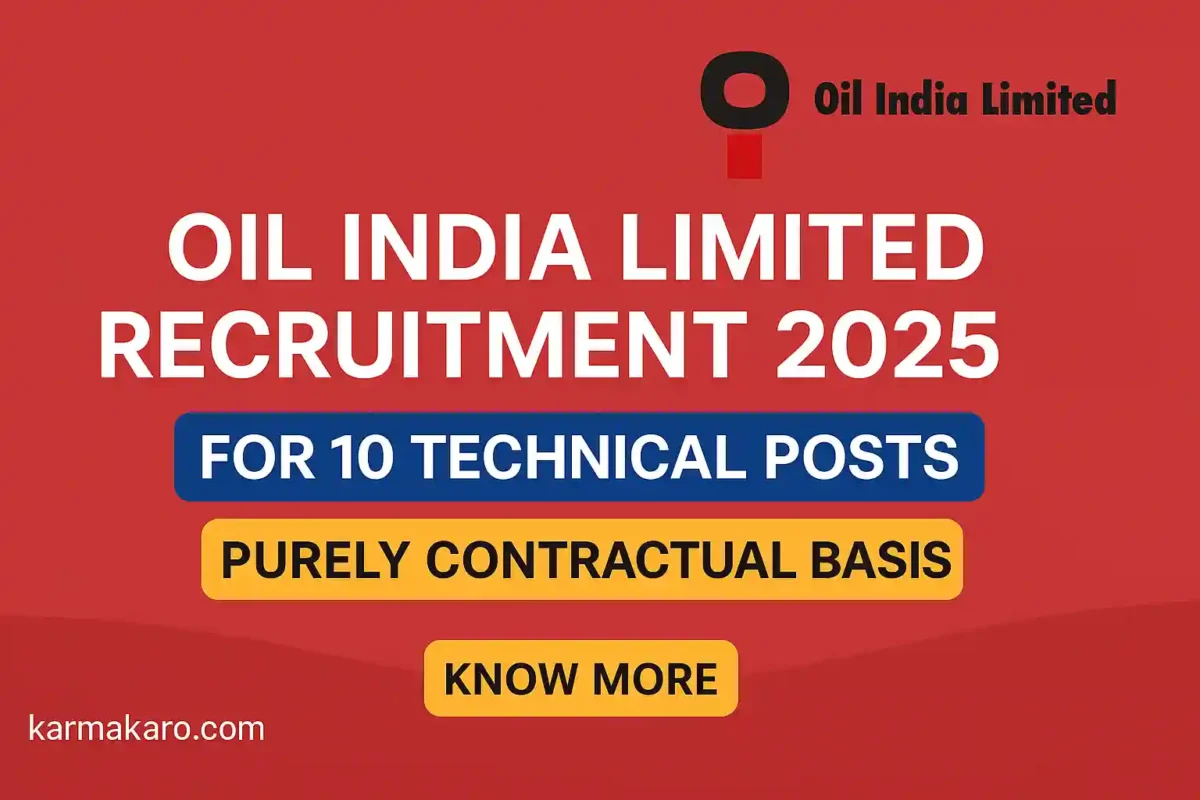 Oil India Limited Recruitment 2025 - Contract Jobs for ITI & Diploma