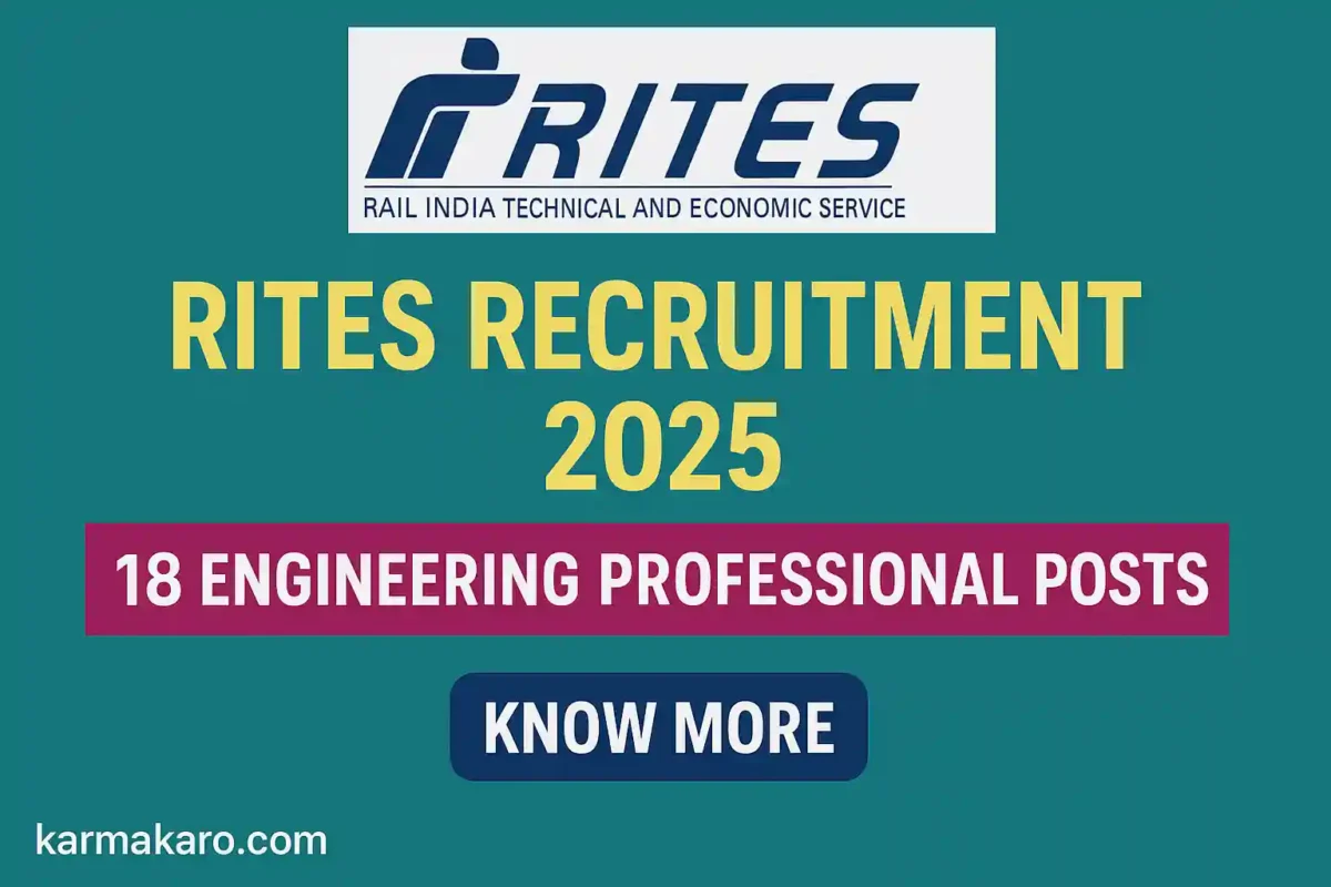 RITES Recruitment 2025 - Engineering Professional Posts – Check Vacancy, Eligibility, and Last Date