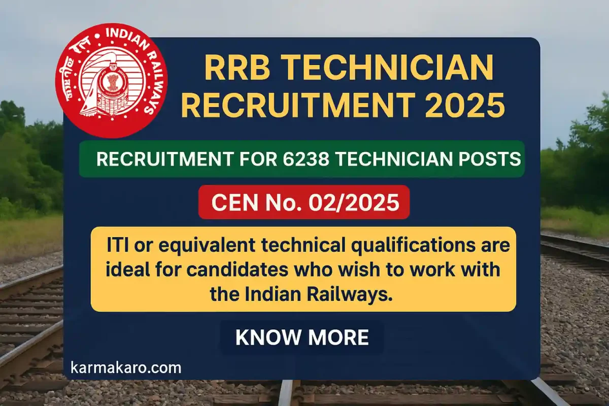 RRB Technician Recruitment 2025 Apply Online for 6238 Vacancies Before 28 July