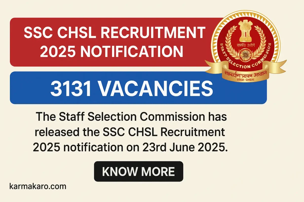 SSC CHSL Recruitment 2025 Notification Out for 3131 Vacancies – Apply Online
