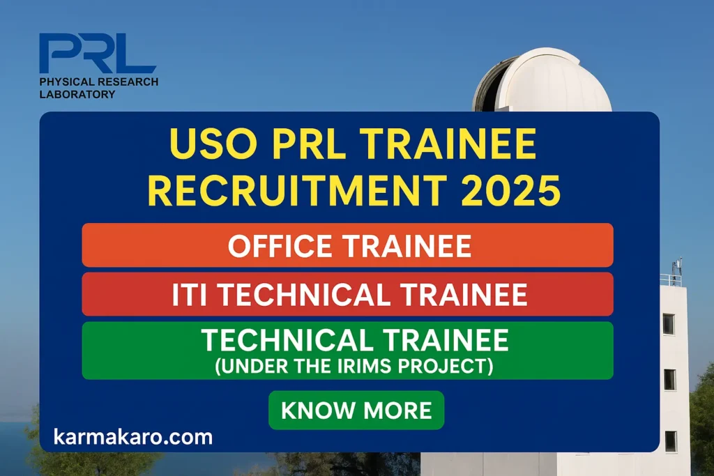 USO PRL Trainee Recruitment 2025 – Walk-in Opportunity at Udaipur Solar Observatory