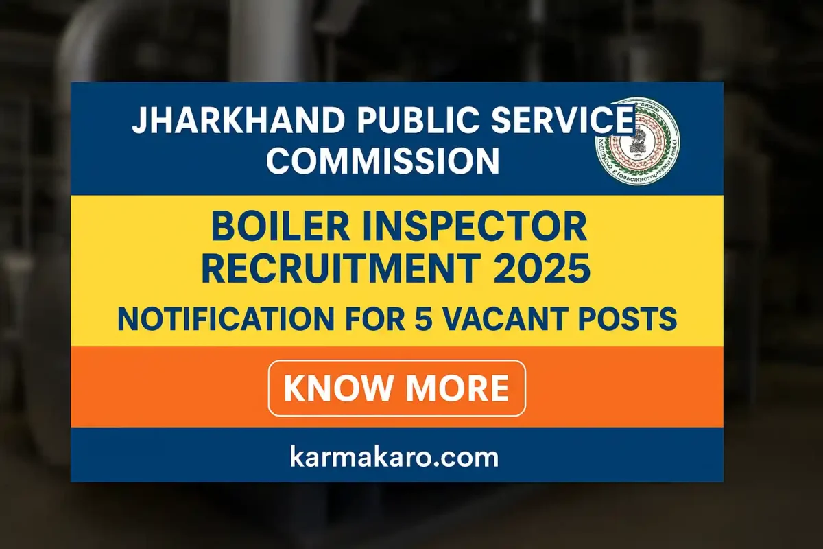 JPSC Boiler Inspector Recruitment 2025: Apply Online for 5 Vacancies