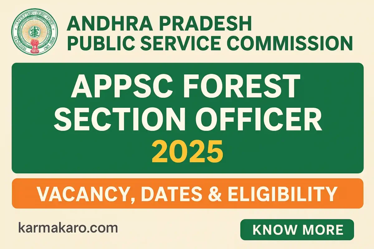 APPSC FSO Recruitment 2025 - Notification Released for 100 Forest Section Officer Posts