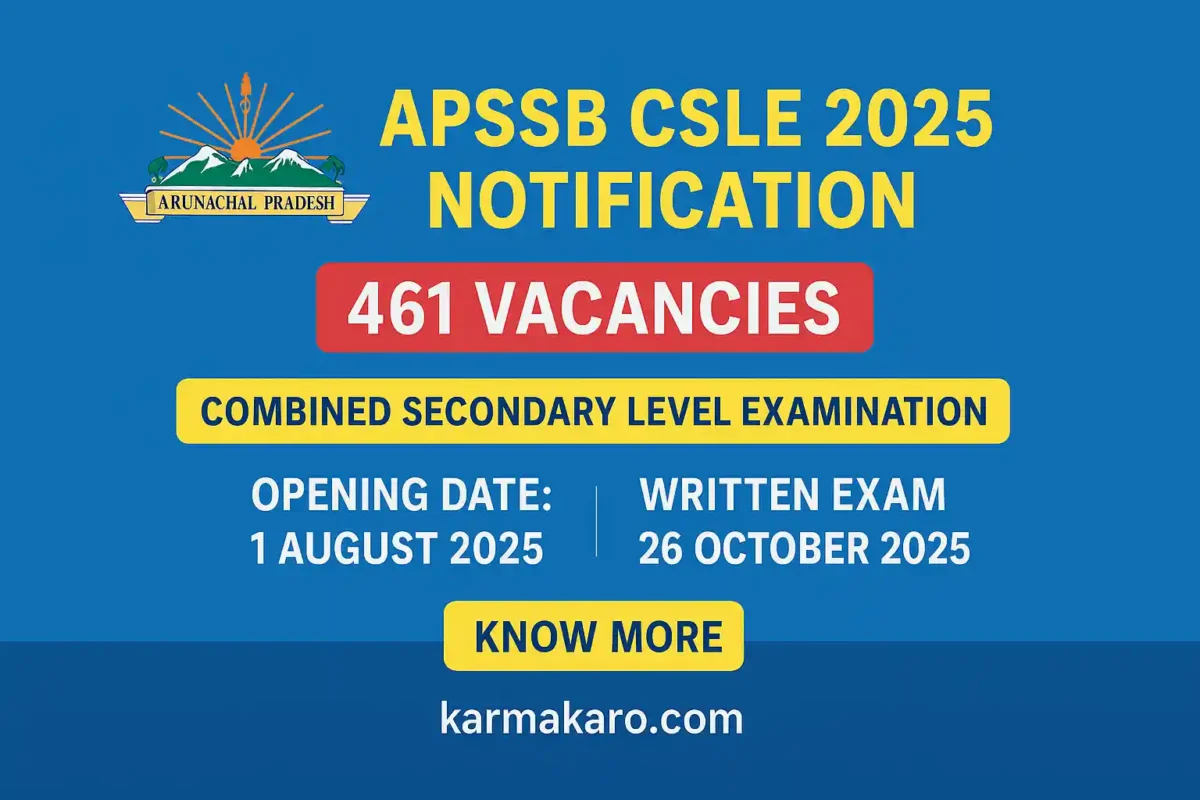 APSSB CSLE Notification 2025 - 461 Group C Posts Announced for Constable, MTS, Fireman & More