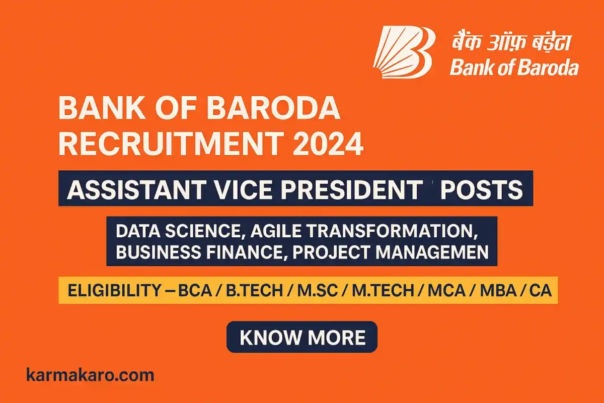 Bank of Baroda Recruitment 2025 - Apply Online for 10 Assistant Vice President Posts