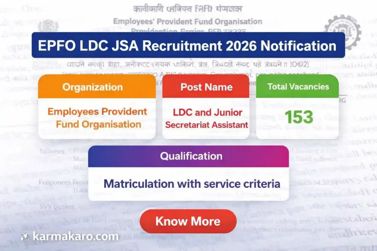 EPFO LDC JSA Recruitment 2026