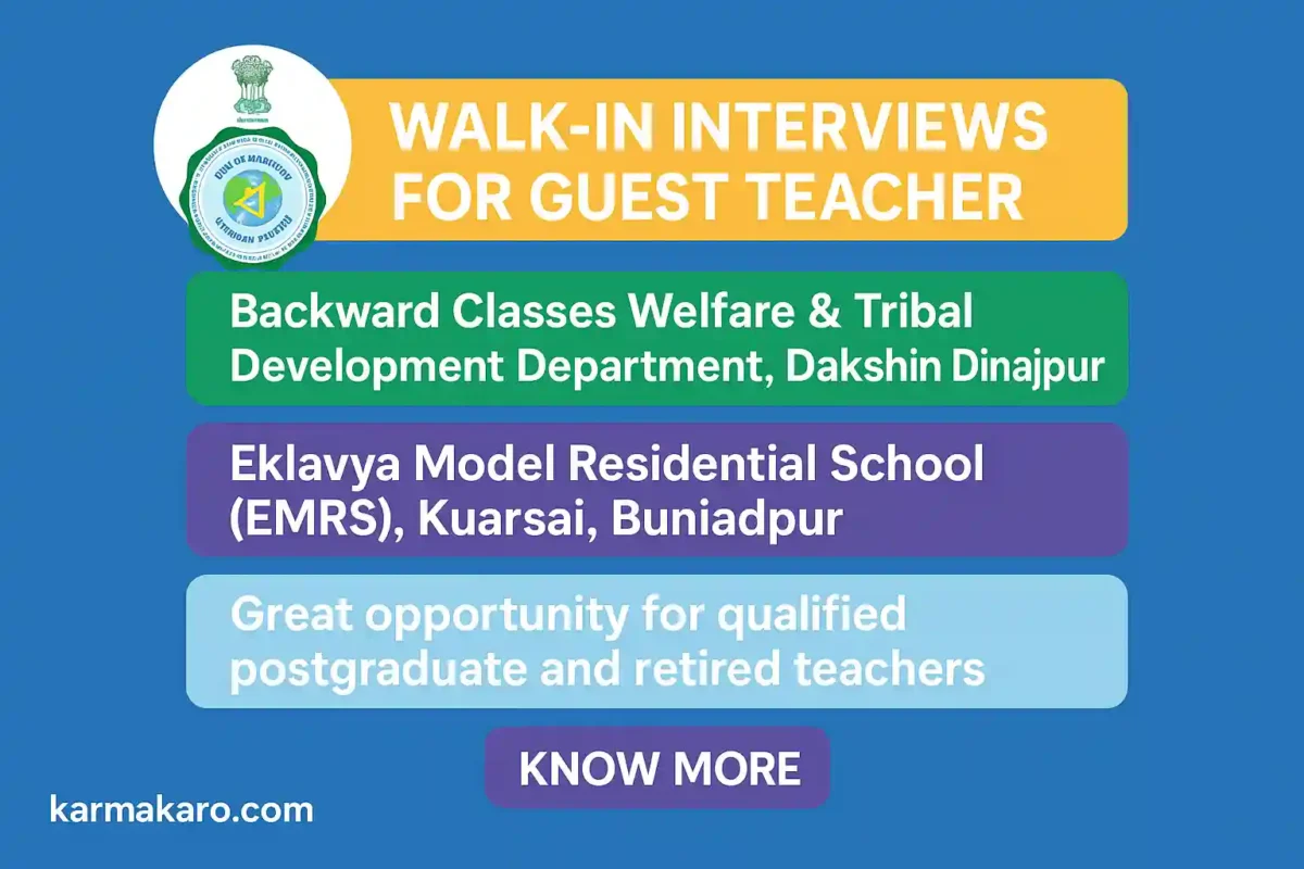 Eklavya Model Residential School Guest Teacher Recruitment 2025 – Walk-in Interview for Mathematics, English & Computer Posts