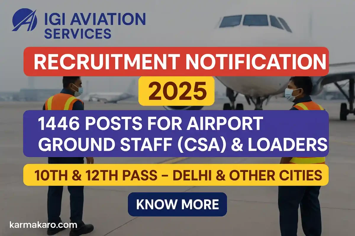 IGI Aviation Services Recruitment 2025 for 1446 Airport Ground Staff & Loader Posts