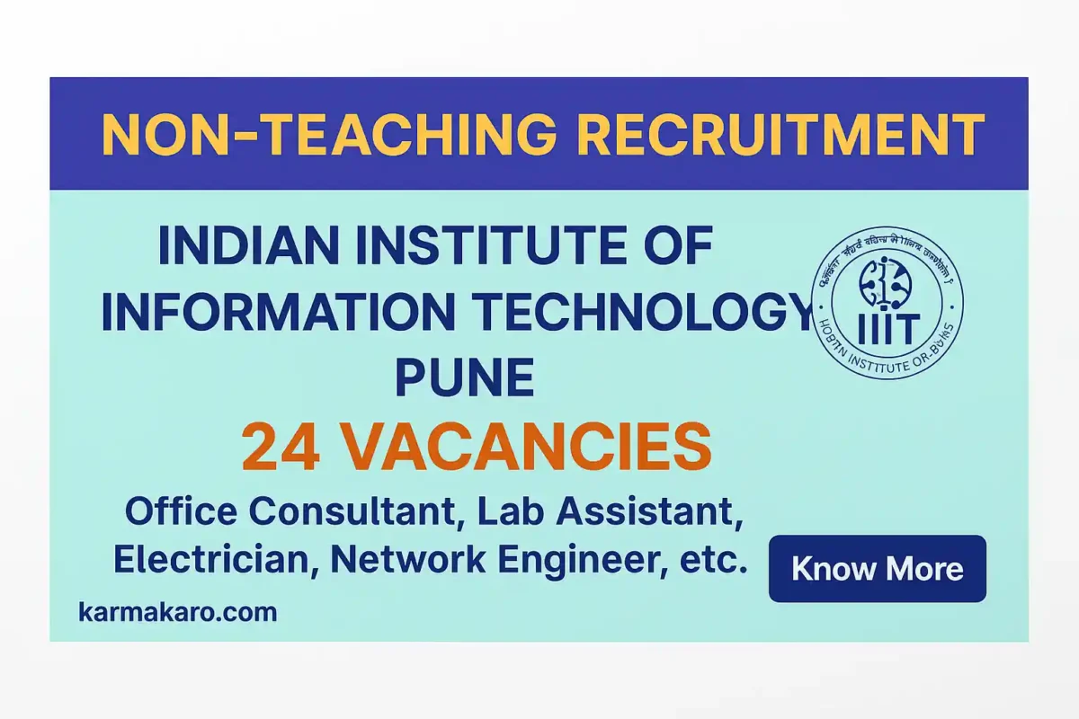 IIIT Pune Network Engineer, Electrician, and Other Recruitment 2025