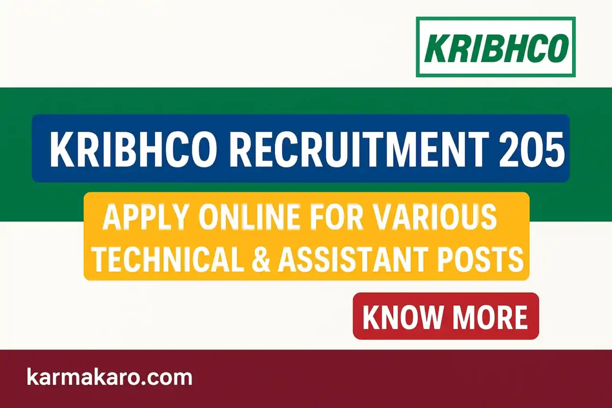 KRIBHCO Recruitment 2025 - Apply Online for Technician and Assistant Posts