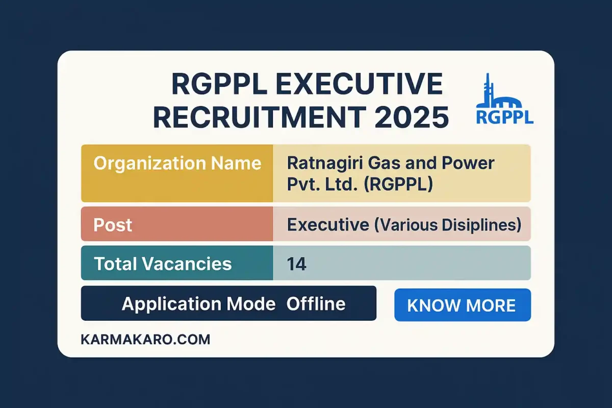 RGPPL Recruitment 2025 Apply Offline for 14 Executive Posts in Electrical, Mechanical, Legal & More
