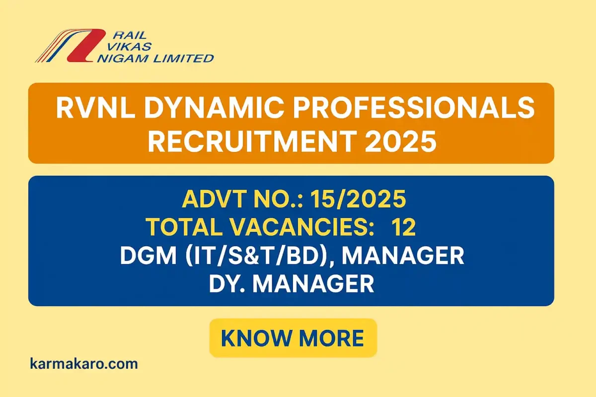 RVNL Recruitment 2025 - Offline Applications Invited for 12 Dynamic Professionals