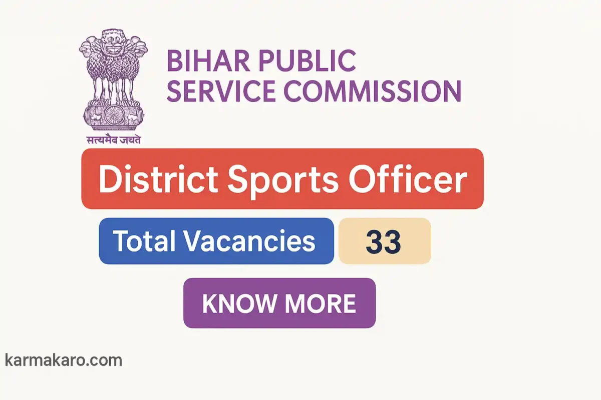 BPSC District Sports Officer Recruitment 2025 – Apply Online for 33 Posts