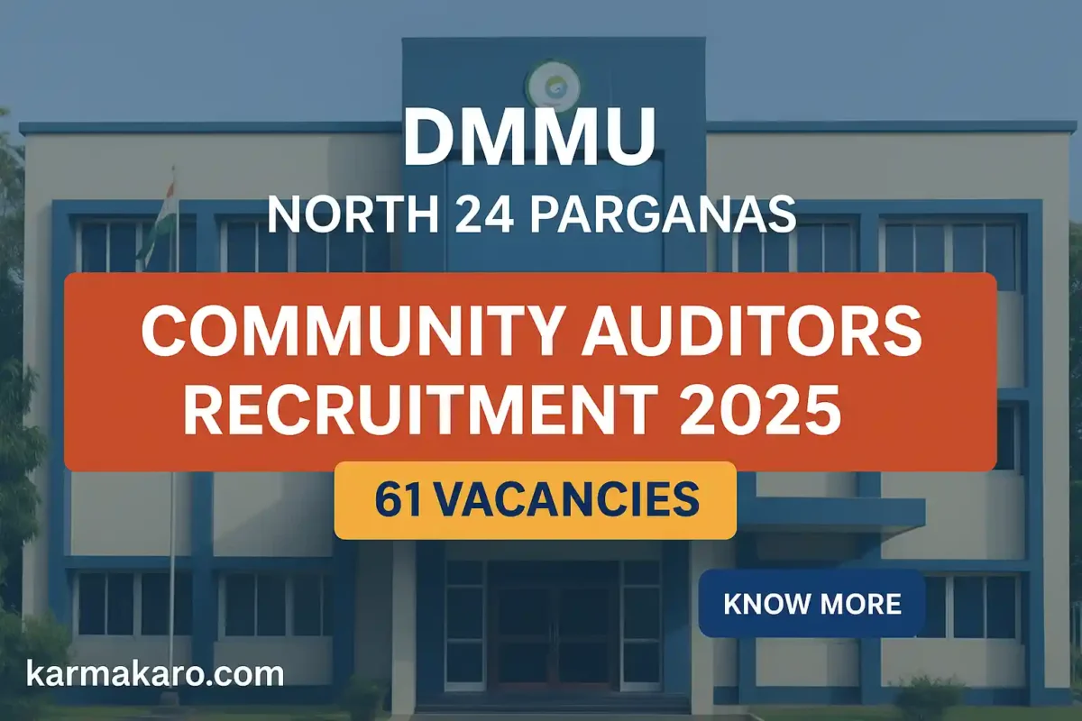 DMMU North 24 Parganas Recruitment 2025 - 61 Community Auditor Posts