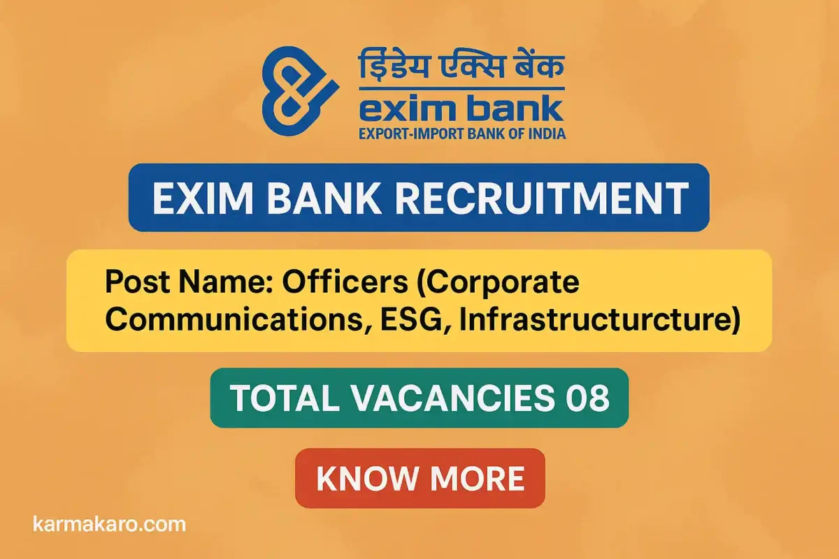 Exim Bank Officers Recruitment 2025 – Apply Online for 08 Officer Posts