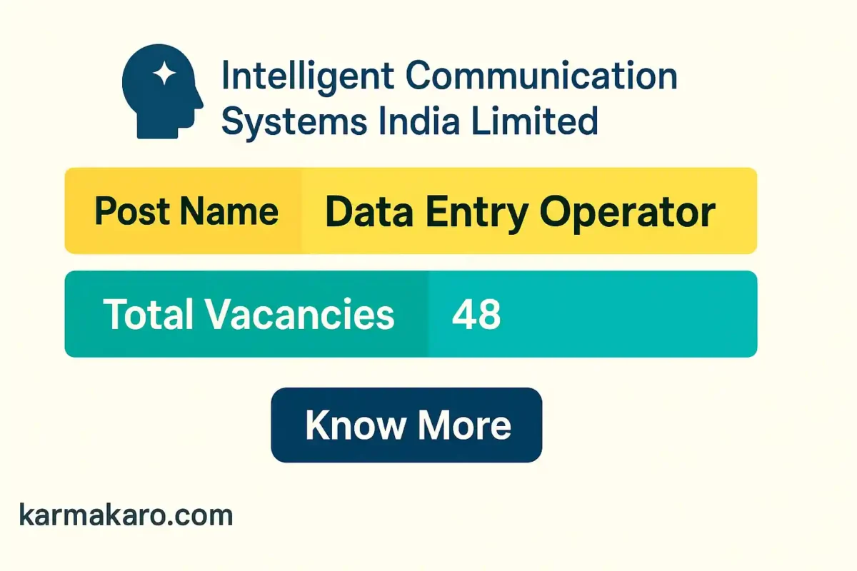 ICSIL DEO Recruitment 2025 - Apply Online for 48 Data Entry Operator Posts