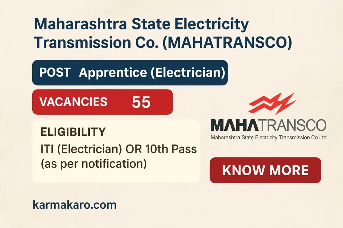 MAHATRANSCO Apprentice Recruitment 2025 — 55 Electrician Apprentice Posts