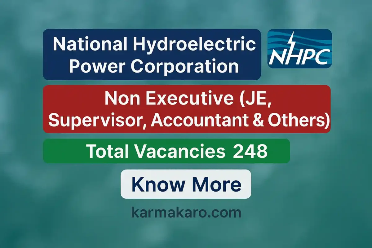 NHPC Non Executive Recruitment 2025 – Apply Online for 248 Vacancies