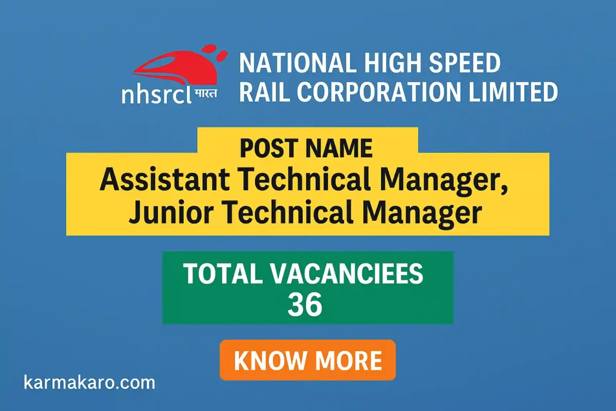 NHSRCL Recruitment 2025 - Apply Online for 36 Assistant & Junior Technical Manager Posts