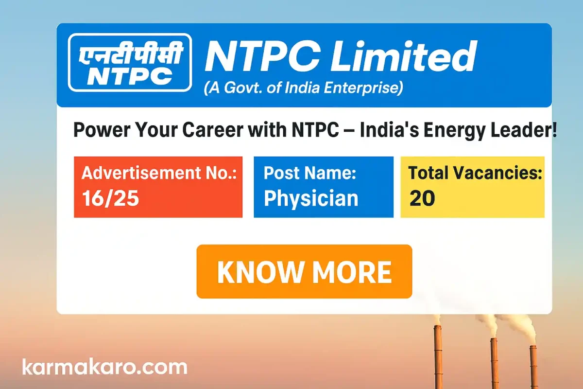 NTPC Physician Recruitment 2025
